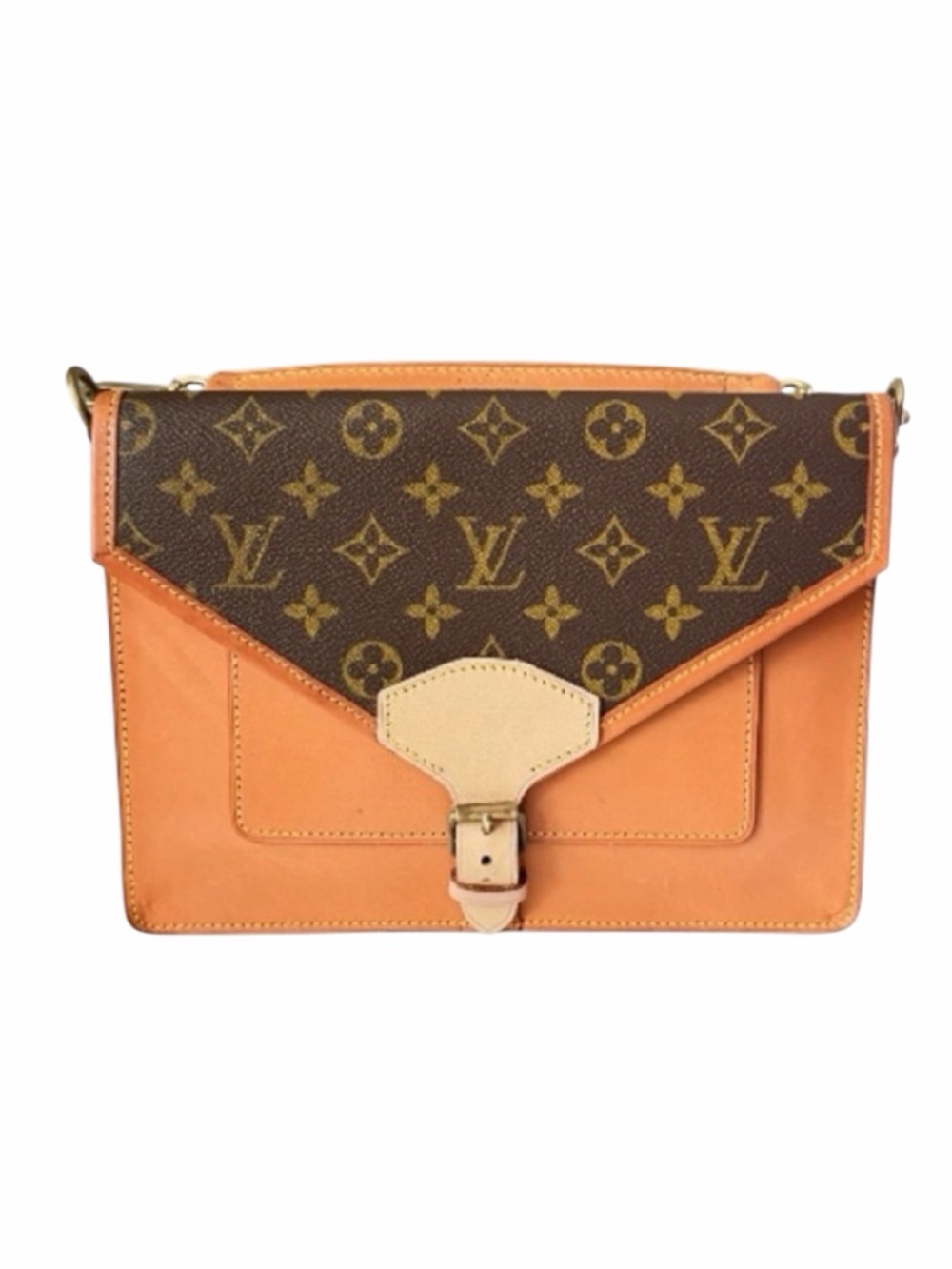 Louis Vuitton Sac Biface Monogram Crossbody Satchel 2-Way Bag - Vintage